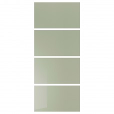 4 панели для рамы раздвижной двери IKEA HOKKSUND глянцевый светло-зеленый 100x236 см (604.806.62)