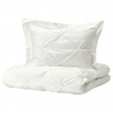 Комплект постільної білизни IKEA TRUBBTAG білий 150x200/50x60 см (604.821.14)