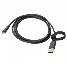 Кабель USB тип А – lightning IKEA LILLHULT темно-серый 1.5 м (604.847.97)