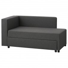 Диван-кровать с контейнером IKEA BYGGET темно-серый (605.030.84)
