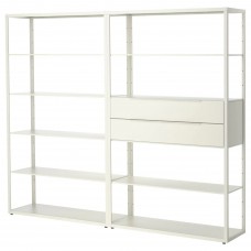 Шкаф книжный IKEA FJALKINGE белый 236x35x193 см (690.093.95)