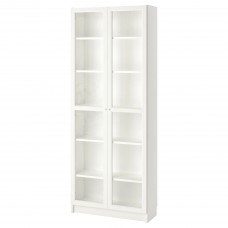 Стелаж для книг IKEA BILLY / OXBERG білий 80x30x202 см (690.178.28)