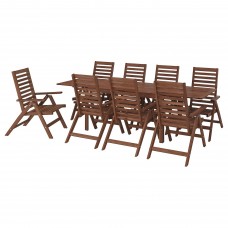 Стіл і 8 стільців IKEA APPLARO коричневий (690.539.82)
