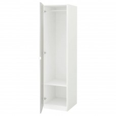Гардероб IKEA PAX білий дзеркальне скло 50x60x201 см (691.274.93)