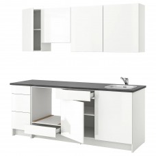 Кухня IKEA KNOXHULT глянцевый белый 220x61x220 см (691.804.71)