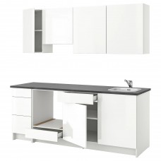 Кухня IKEA KNOXHULT глянцевий білий 220x61x220 см (691.804.71)