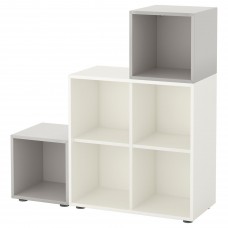 Комбінація шаф на ніжках IKEA EKET білий світло-сірий 105x35x107 см (691.908.56)