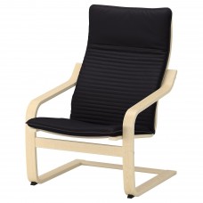 Крісло IKEA POANG березовий шпон чорний (692.408.23)