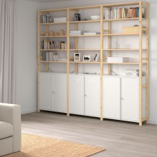 3 секції системи зберігання IKEA IVAR сосна білий 259x30x226 см (692.482.11)