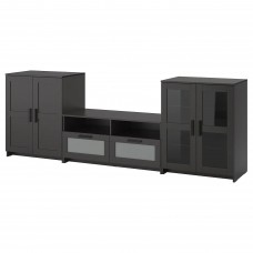 Комбинация шкафов под TV IKEA BRIMNES черный 276x41x95 см (692.782.22)
