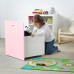 Шкафчик для игрушек на колесиках IKEA STUVA / FRITIDS белый светло-розовый 60x50x64 см (692.796.03)
