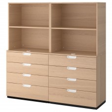 Комбінація меблів IKEA GALANT білений дубовий шпон 160x160 см (692.851.09)