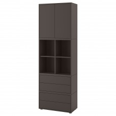 Комбінація шаф на ніжках IKEA EKET темно-сірий 70x35x212 см (692.865.71)