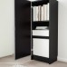 Книжкова шафа IKEA BILLY / MORLIDEN чорно-коричневий скло 40x30x106 см (692.873.73)