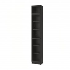 Шкаф книжный IKEA BILLY / OXBERG черно-коричневый стекло 40x30x237 см (692.874.34)