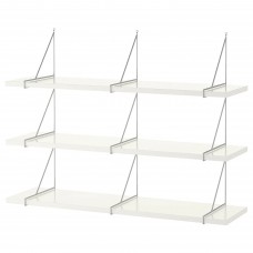 Комбінація навісних полиць IKEA BERGSHULT / PERSHULT білий хромований 120x30 см (692.911.67)