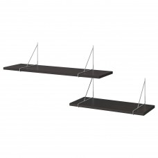 Комбінація навісних полиць IKEA BERGSHULT / PERSHULT коричнево-чорний хромований 120x30 см (692.911.72)