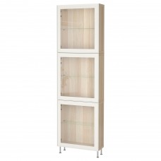 Комбинация шкафов и стелажей IKEA BESTA беленый дуб 60x22x202 см (693.019.15)