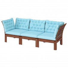3-місний модульний диван IKEA APPLARO коричневий світло-блакитний 223x80x80 см (693.037.64)