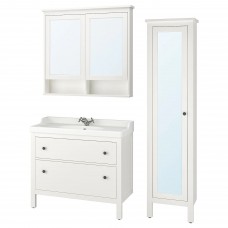 Комплект мебели для ванной IKEA HEMNES / RATTVIKEN белый 102 см (693.044.43)