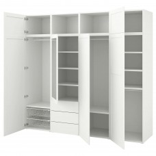 Гардероб IKEA PLATSA білий 240x57x221 см (693.049.09)