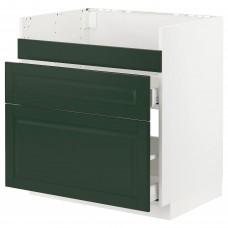 Підлогова кухонна шафа IKEA METOD / MAXIMERA білий темно-зелений 80x60 см (693.124.81)