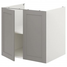 Напольный кухонный шкаф IKEA ENHET белый серый 80x62x75 см (693.210.08)