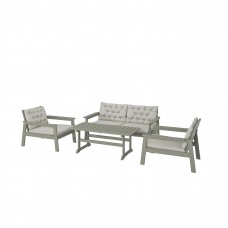 4-місний комплект садових меблів IKEA BONDHOLMEN сірий сірий (693.240.02)