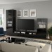 Комбінація шаф для TV IKEA BESTA чорно-коричневий 300x42x193 см (693.307.86)