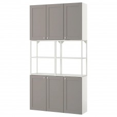 Комбинация шкафов и стеллажей IKEA ENHET белый 120x30x225 см (693.314.46)