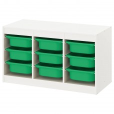 Комбинация стелажа IKEA TROFAST белый зеленый 99x44x56 см (693.315.64)
