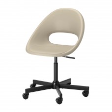 Офісний поворотний стілець IKEA ELDBERGET / MALSKAR бежевий чорний (693.318.56)
