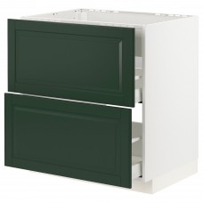 Підлогова кухонна шафа IKEA METOD / MAXIMERA білий темно-зелений 80x60 см (693.356.61)