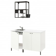 Кухня IKEA ENHET антрацит білий 143x63.5x222 см (693.372.50)