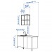 Кухня IKEA ENHET антрацит белый 143x63.5x222 см (693.372.50)