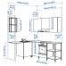Угловая кухня IKEA ENHET антрацит белый (693.379.95)
