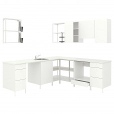 Кутова кухня IKEA ENHET білий (693.380.23)