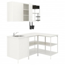 Угловая кухня IKEA ENHET белый (693.381.36)
