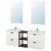 Набір меблів для ванної IKEA ENHET / TVALLEN білий антрацит 164x43x65 см (693.383.39)
