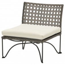 Садове крісло IKEA JUTHOLMEN темно-сірий бежевий 65x73x71 см (693.851.56)