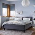 Континентальная кровать IKEA SABOVIK жесткий матрас серый 140x200 см (693.857.50)
