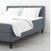 Континентальная кровать IKEA SABOVIK жесткий матрас серый 140x200 см (693.857.50)