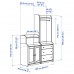 Комбінація шаф IKEA HAUGA сірий 139x46x199 см (693.886.35)