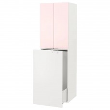 Гардероб с выдвижным модулем IKEA SMASTAD белый бледно-розовый 60x57x196 см (693.890.36)