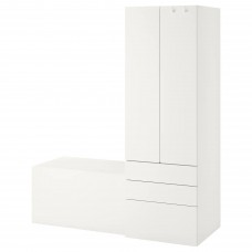 Комбинация шкафчиков IKEA SMASTAD белый 150x57x181 см (693.913.03)
