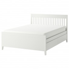 Каркас ліжка IKEA IDANAS білий ламелі LUROY 160x200 см (693.922.27)