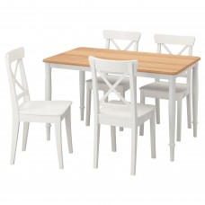 Стіл і 4 стільці IKEA DANDERYD / INGOLF білий білий 130x80 см (693.925.38)