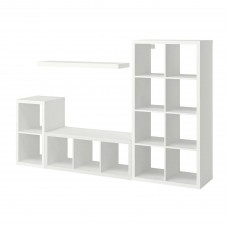 Комбінація шаф та стелажів IKEA KALLAX / LACK білий 231x39x147 см (693.986.77)