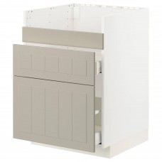 Підлогова кухонна шафа IKEA METOD / MAXIMERA білий бежевий 60x60 см (694.080.30)
