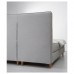 Континентальная кровать IKEA DUNVIK жесткий матрас светло-серый 160x200 см (694.249.35)